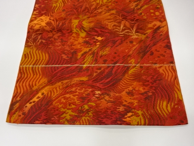  抽象模様織出し名古屋帯